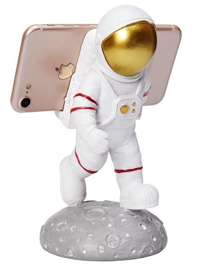 AUGEN Exclusive Resin Astronaut Figurine Mobile Holder Stand for Showpiece (6.5 Inches, Standard, Multicolour) - Image 1